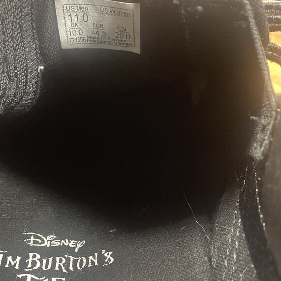 Vans Nightmare Before Christmas Jack Skellington Mens Black White Size 11 Shoes - Picture 10 of 11